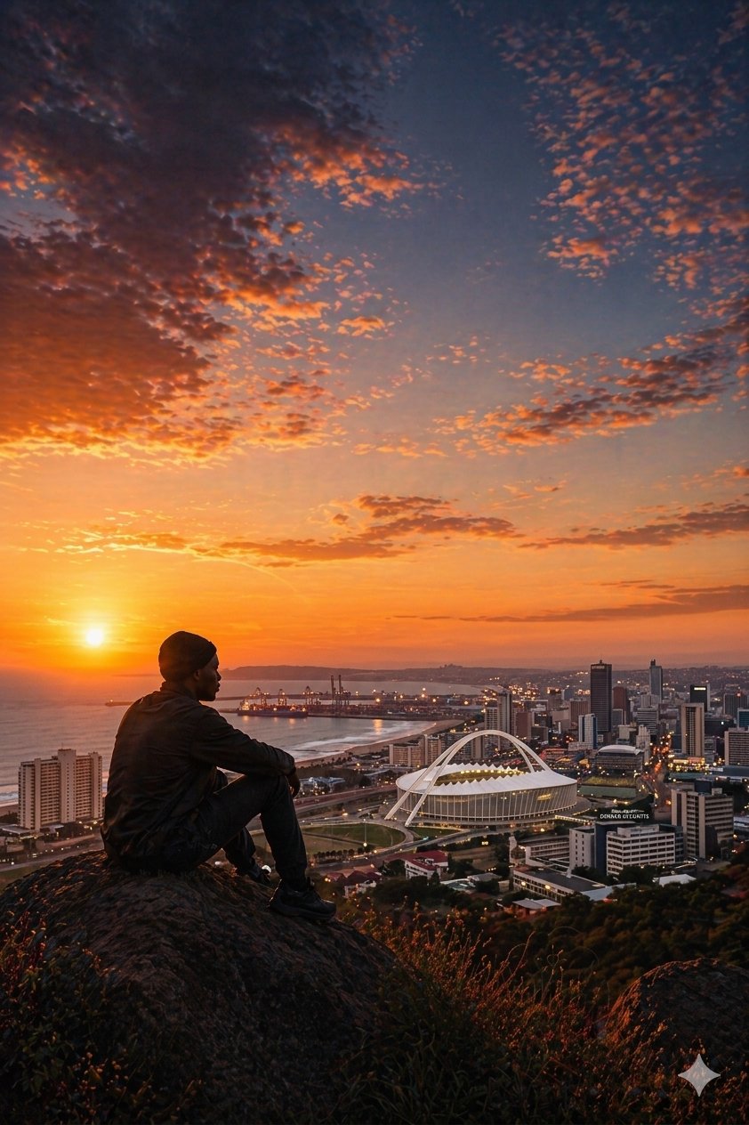 Durban city skyline from the Magnificent Humanity brief